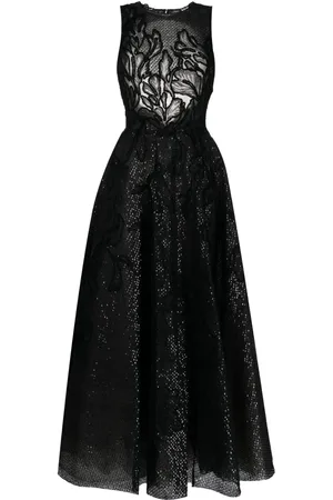 Saiid Kobeisy Sequin-detail semi-sheer dress
