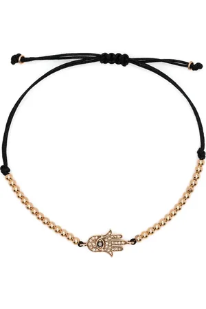 ANIL ARJANDAS 18kt rose gold Hamsa Hand diamond cord bracelet