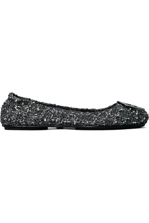 Tory Burch Minnie Travel tweed ballerina shoes