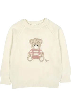 Il gufo Teddy bear-embroidered jumper