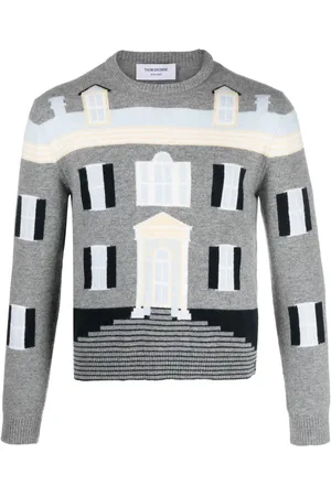 Thom Browne House intarsia-knit wool jumper