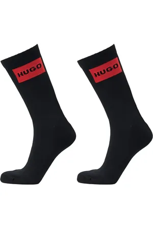HUGO BOSS Intarsia-knit logo socks (pack of two)