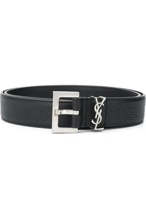 Saint Laurent Grained leather belt