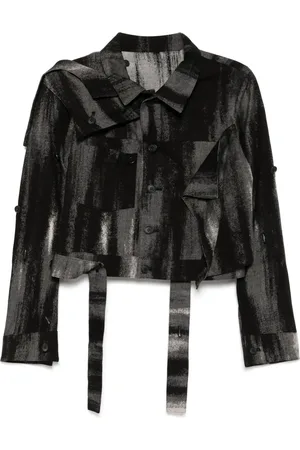 LIMI FEU Denim discharge button-details jacket