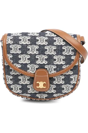 Céline 2021 Mini Triomphe Embroidered Canvas Besace crossbody bag