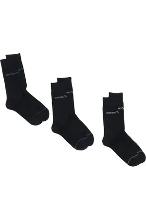 Emporio Armani Intarsia-knit logo socks (set of 3)