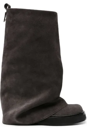 The Attico Robin layered suede boots