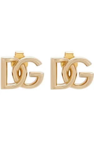 Dolce & Gabbana Logo-plaque polished earrings