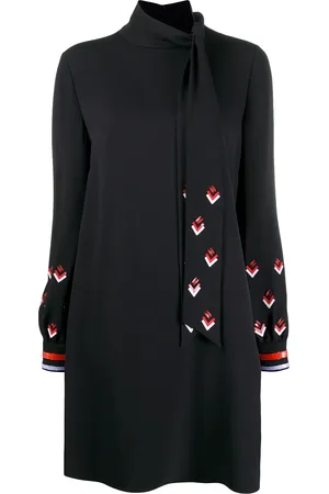 VALENTINO GARAVANI Sequin-detail long-sleeve dress