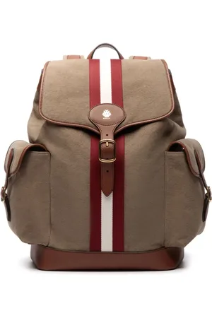 Bally Ribbon stripe buckle backpack