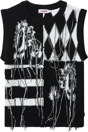 Charles Jeffrey Loverboy Embroidered cotton gilet