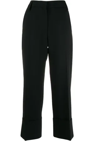 VALENTINO GARAVANI Pleated cropped trousers