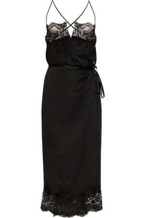Saint Laurent Lace-detailing midi dress