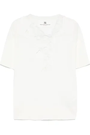 ERMANNO SCERVINO Lace-appliqu?? T-shirt