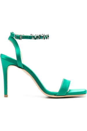 P.A.R.O.S.H. 110mm crystal ankle-strap sandals