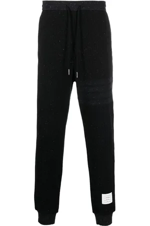 Thom Browne Flecked knitted track pants