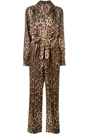 Dolce & Gabbana Leopard-print silk pajama jumpsuit