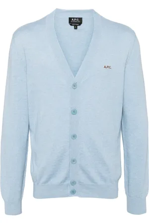 A.P.C. Logo-embroidered cotton cardigan