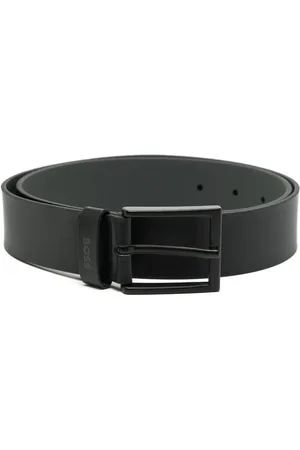 HUGO BOSS Logo-deed leather belt