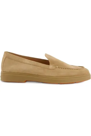 santoni Suede slip-on shoes
