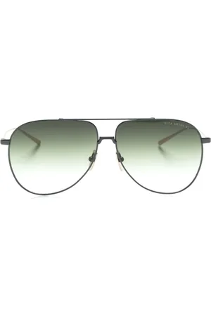 DITA EYEWEAR Logo-print round-frame sunglasses