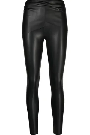 Wolford High-waisted polished-finish trousers