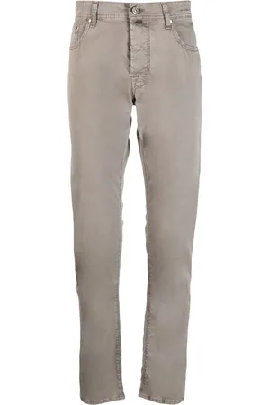 Jacob Cohen Logo-patch slim-cut trousers