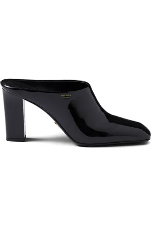 Prada 85mm patent-leather mules