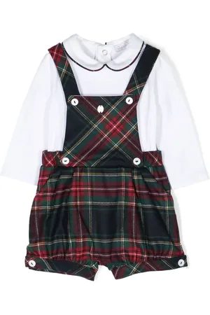 PATACHOU Tartan layered romper