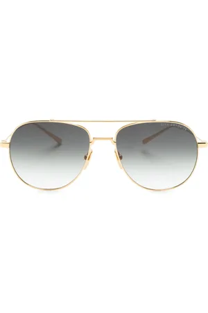 DITA EYEWEAR Logo-print round-frame sunglasses