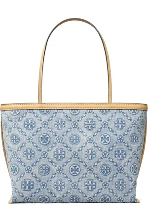 Tory Burch T Monogram denim tote bag