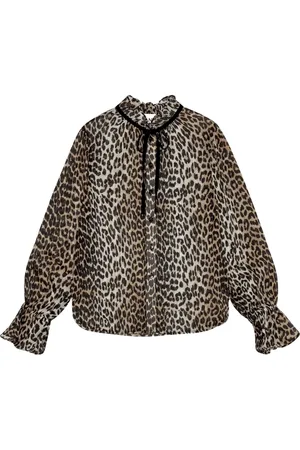 Ganni Leopard-print blouse