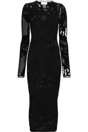 BLUMARINE Perforated bodycon midi dress