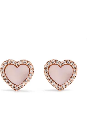 APM Monaco Heart-charm stud earrings
