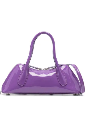 BLUMARINE Logo-debossed patent-leather tote bag