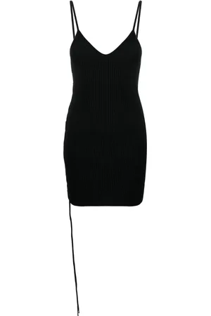 OFF-WHITE Lace-up V-neck minidress