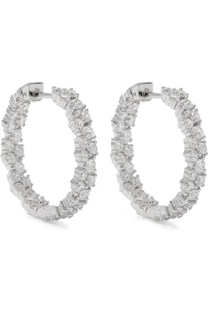 APM Monaco Pavé hoop earrings