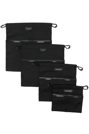 Anya Hindmarch Logo-patch travel pouch (set of five)