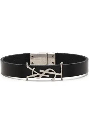 Saint Laurent Leather logo bracelet