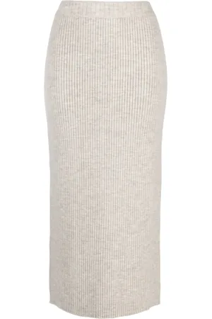 Lauren Manoogian Elasticated-waistband ribbed midi skirt