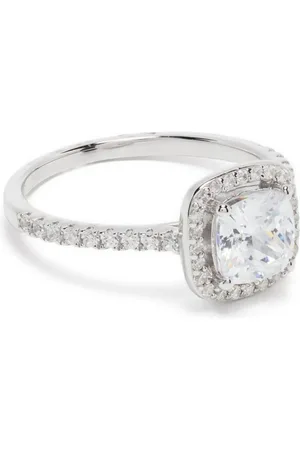 APM Monaco Small square pavé ring