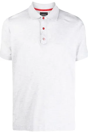 Kiton Logo-print button polo shirt