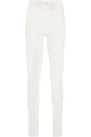 BLUMARINE Perforated jersey leggings