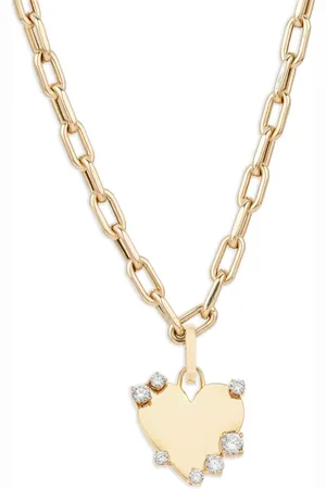 Adina Reyter X YSE Beauty 14K yellow Dog Tag diamond necklace