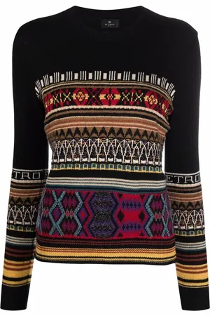 Etro Patterned intarsia-knit jumper