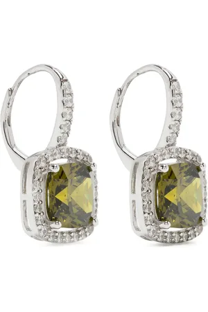 APM Monaco Crystal-embellished square hoop earrings