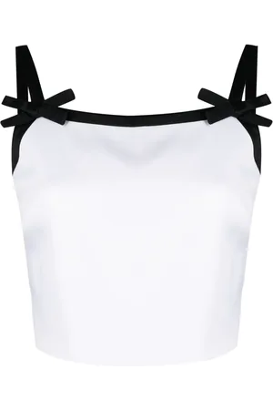 Msgm Bow-detail crop top