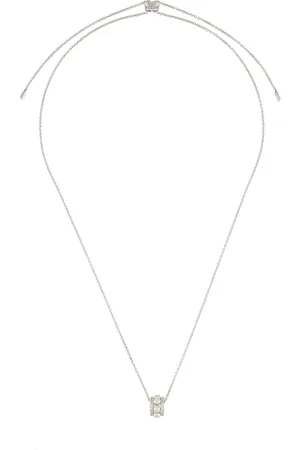 APM Monaco Romance double paved hoop pearl necklace