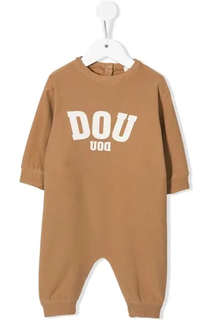 DOUUOD KIDS Logo-print romper