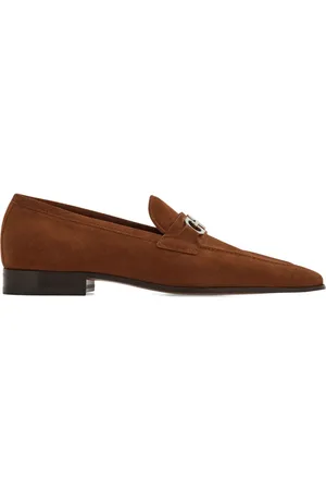 Salvatore Ferragamo Gancini suede loafers